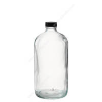 Bouteille en verre de boisson ronde Boston transparente de haute qualité 120ml 250ml 500ml 1000ml pour Kombucha