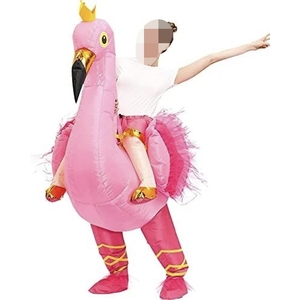 Costume de flamant rose gonflable de vacances, Costume d'animal gonflable d'halloween pour adulte, décoration drôle - Product Image 4