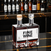 Vente en gros de bouteilles en verre de 500 ml de qualité supérieure, fond épais, pour les spiritueux haut de gamme comme le whisky, la vodka, le rhum, la tequila
