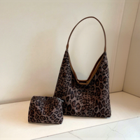 Sac fourre-tout vintage en cuir PU kaki résistant à l'eau pour l'automne et l'hiver, ensemble de mini-sacs à maquillage, fermeture éclair, poignée unique, sac à main tendance pour femmes