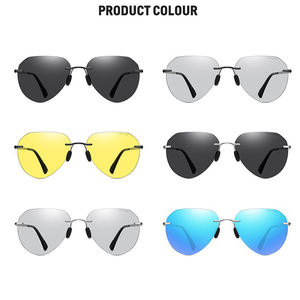 แว่นกันแดดโพลาไรซ์ทรงรี ดีไซน์ทันสมัย กรอบโลหะไทเทเนียมไร้ขอบ ลายดอกไม้ น้ำหนักเบา สไตล์วินเทจ แบบสั่งทำได้ ใช้ได้ทั้งกลางวันและกลางคืน เหมาะสำหรับขับรถ ใช้ได้ทั้งผู้ชายและผู้หญิง - Product Image 5