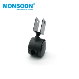 Rueda Giratoria Profesional para Muebles de 2.5 Pulgadas, Negra, Tipo U, Doble PU, Sin Freno, para Hospital - Product Image 3