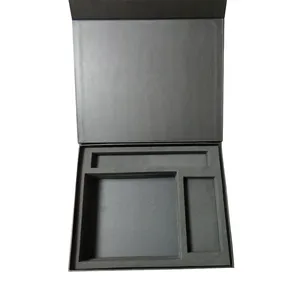 Luxury Eco-friendly Custom Logo Printing Black Rigid Black Supply Competitive Price Matte Magnetic Gift Box