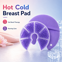 Compresse de thérapie mammaire réutilisable OEM à billes de gel, chaud/froid, pour l'allaitement, soulagement de la douleur et soin des gonflements