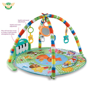 Tapis de jeu musical et lumineux 0M+ pour bébé, tapis de fitness sécurisé avec arche d'activités et piano - Product Image 2
