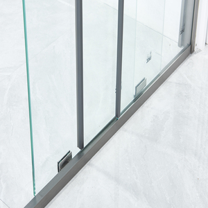 Puerta Corredera de Vidrio para <span class=keywords><strong>Ducha</strong></span> de Diseño Moderno, 3 Paneles Plegables, Marco de Acero Inoxidable, Vidrio Templado de Seguridad (8mm/10mm) para Hotel - Product Image 4