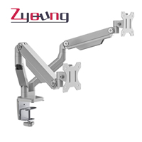 Support de bras de moniteur à ressort à gaz Support de support de moniteur à double hauteur réglable