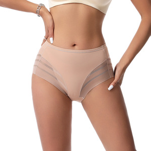 Tangas de punto sin costuras para mujer, de seda helada, de cintura media, talla grande, transpirables, de malla, con encaje sexy, alta elasticidad, Verano 2024, Suministro ODM 10 - Product Image 5