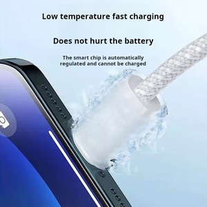 Câble de chargeur de type C à type C tressé 1M 2M 60W, gaine en nylon, câble de données de charge rapide, <span class=keywords><strong>iPhone</strong></span> 15 <span class=keywords><strong>iPhone</strong></span> 15 Pro Max, câble USB C - Product Image 4