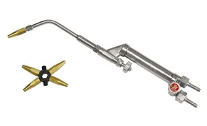Torche de soudage au <span class=keywords><strong>gaz</strong></span> en laiton de style compact chinois, 5 embouts de soudage, 250A de courant maximal, capacité 0,5-8,0 mm, marque JZWELD/WELDONE - Product Image 2