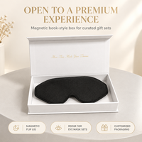 Boîte cadeau portable pour masque oculaire, boîte à livres, carton blanc personnalisé avec marquage à chaud et gaufrage, petites séries