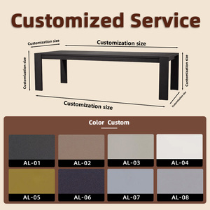 Table basse carrée légère en aluminium, cadre antirouille, surface durable pour restaurants, <span class=keywords><strong>caf</strong></span>és et salons extérieurs - Product Image 2