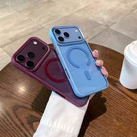Coque de téléphone magnétique transparente pour iPhone 11 12 13 14 15 16 Plus 17 18 Pro Max 18 Pro, coque arrière rigide antichoc