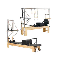 Yoga Réhabilitation Exercice Formation Pilates Peformer Lit Pilates Cadillac Reformer 3 en 1 Core Bed avec Bois de Chêne