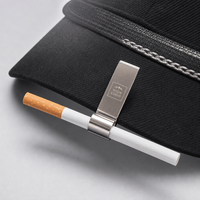 Clip métallique personnalisé pour chapeau, maintient le cigarette en toute sécurité sur la visière, logo gravé sur mesure disponible