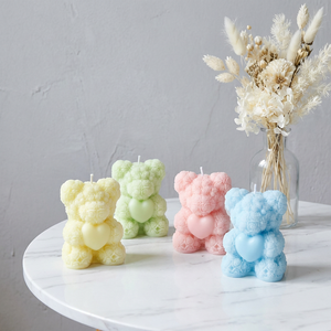 Nueva Llegada, Velas Decorativas Hechas a Mano con Diseño de Osito de Peluche, Velas Aromáticas para Decoración Minimalista del Hogar - Product Image 1
