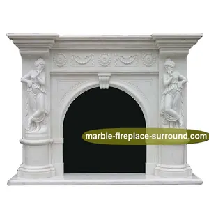 white quyang modern marble fireplace mantle from fireplace mantel manufacturer in China