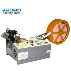 Factory Price Automatic hot knife Nylon belt polyester webbing ribbon satin Tape Cutting Machine for PVC PP elastic band