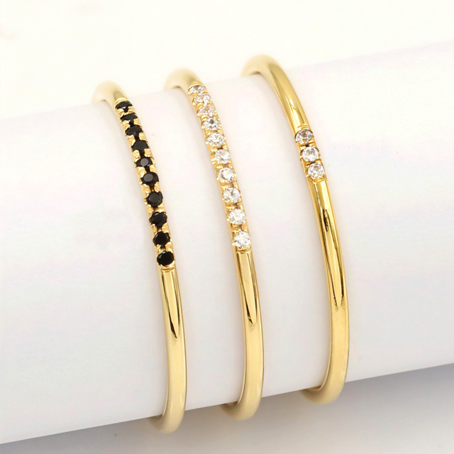 Vintage 14k Gold Filled Micro Insert Zircon Stone Permanent Jewelry Women Rings for Jewelry Women Rings Making