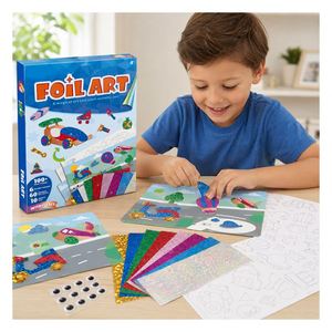Kit de Pegatinas Holográficas de Aventuras Espaciales con Diseños de Planetas y Cohetes, Juguete de Dibujo sin Manchas para Niños de Cuatro Años - Product Image 3