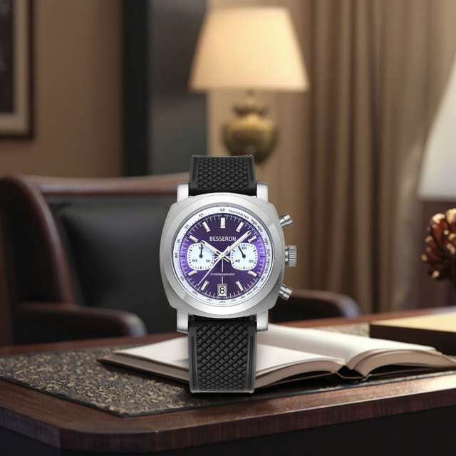 Customized 44mm Stainless Steel Quartz Watch Men High Quality Luxury Antique Business Style Water Resistant Pointer Dial 5BAR