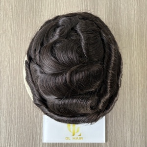 Nuevo Toupee para Hombre New Times, Cabello Humano Indio, Inyección Europea 8x10 32mm, en Stock, Reemplazo de Toupee Fino de PU para Hombres - Product Image 3