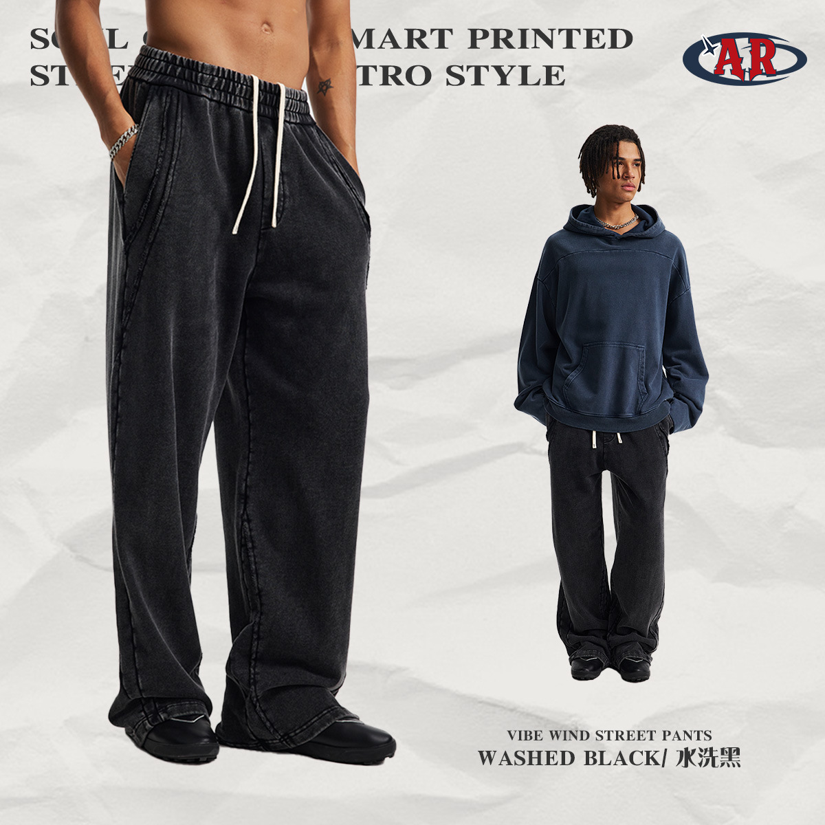 K41 Trousers-Washed Black