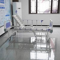 Multi-Function Manual Nursing Hospital Bed With Stryker Frame and Bed Pan Homecare Medical Bed Made From Durable Metal