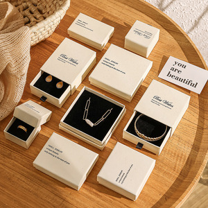 Scatole Personalizzate per Gioielli, Confezioni di Lusso in Carta Speciale con Coperchio Superiore e Inferiore, Scatola con Cassetto per Gioielli - Product Image 1