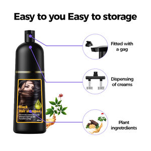 Joynna OEM 3 1 Shampooing teinture instantanée rapide pour les cheveux à base de plantes, marque privée, crème pour brun foncé Olive White Brunette Black Hair - Product Image 3