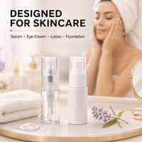 Flacon pompe mini personnalisé pour sérum et lotion cosmétique – Emballage transparent, noir, blanc – Contenant vide en plastique OEM/ODM