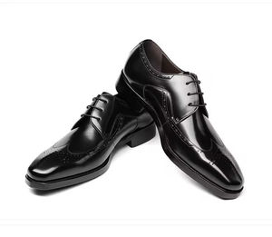 Chaussures de mariage pour hommes imperméables et légères - 2025 Designer en cuir de vachette, couleur contrastée, approvisionnement en vrac, chaussures habillées décontractées pour affaires - Product Image 5