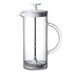Vente en gros de cafetière à <span class=keywords><strong>lait</strong></span> théière en verre à piston résistant à la chaleur cafetière presse française - Product Image 1