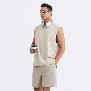 Chaleco Blanco Informal de Verano T013 para Hombre, Holgado, sin Mangas, 100% Algodón, Cómodo, 240g, Tejido Personalizado - Product Image 4