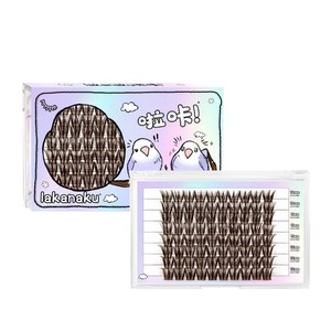 Cils artificiels Hey That Bird Marron Noir 0,12 mm Bande invisible Effet 3D Cils supérieurs Lazy Trilogy - Product Image 2