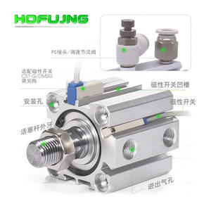 Cylindre pneumatique mince de type S Airtac ACQ12/16/20/25/32/40/50X5X10X15X20X25X40X50 Raccords industriels pour tuyaux d'air Filtres - Product Image 1