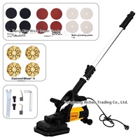 Machine de polissage de plâtrage de caractéristique de rabotage de mur de meuleuse grossière de poche à 4 rondes pour moteur de béton de mastic de mur de sol en ciment