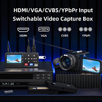 Caja de Captura de Video HDMI 4K, Grabadora de 1080 60 Fps, Grabación de Video desde AV, VGA, YPbPr, VHS, VCR, DVD para Juegos, Enseñanza y Transmisión