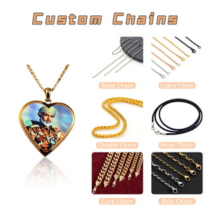 Colliers avec photo de souverain omanais, pendentifs plaqués or Oman, style ethnique, bijoux personnalisés avec portrait pour souvenirs, vente en gros - Product Image 2