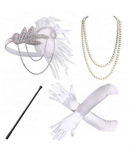 Costume de <span class=keywords><strong>Charleston</strong></span> des années 1920, accessoires et accessoires de déguisement de gangster à la mode des années 1920 - Product Image 6
