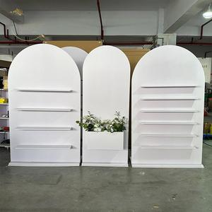 Eleganti decorazioni di nozze con Display per flauti Champagne include bicchieri da antipasto e arco a muro - Product Image 1