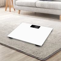 Báscula Corporal Electrónica Portátil Multifuncional, Precisa y Ligera, con Plataforma de Vidrio, Pantalla LED, Báscula para Control de Peso para Estudiantes