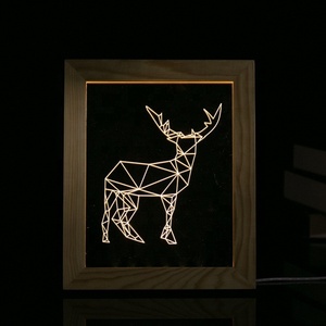 Diskon Besar Lampu Malam 3D Bingkai Foto LED Kayu Bertenaga USB 5V Kustom Kualitas Tinggi Ramah Lingkungan - Product Image 6