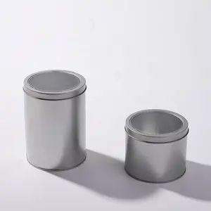 Factory Custom Logo Empty Metal Tin Box For Watch/Jewelry/Headset/Gift Storage Metal Round Tin Box With Window Lids
