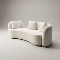 Canapé modulaire en tissu moderne en forme de L, en velours blanc, avec mousse haute densité, pour salon, centre commercial, salle à manger, événements de mariage