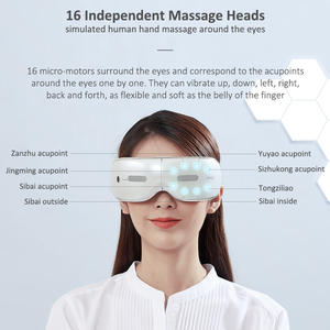 Masajeador de ojos inteligente calentado por vibración de relajación visible portátil plegable eléctrico con Bluetooth - Product Image 2