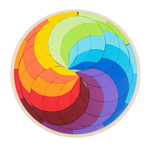 Certificat CE populaire jouet éducatif en bois arc-en-ciel motif puzzle <span class=keywords><strong>jeu</strong></span> de voyage ensemble logique géométrie <span class=keywords><strong>jeu</strong></span> pour garçons et filles - Product Image 1
