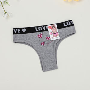 UOKIN-Bragas de cintura baja, ropa interior sexy, bragas de algodón brasileño con espalda <span class=keywords><strong>en</strong></span> T - Product Image 5