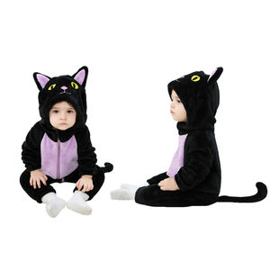 TONWHAR Baby Purple Cat Romper Animal Costume para niños Pijamas para niños con cremallera bidireccional - Product Image 1