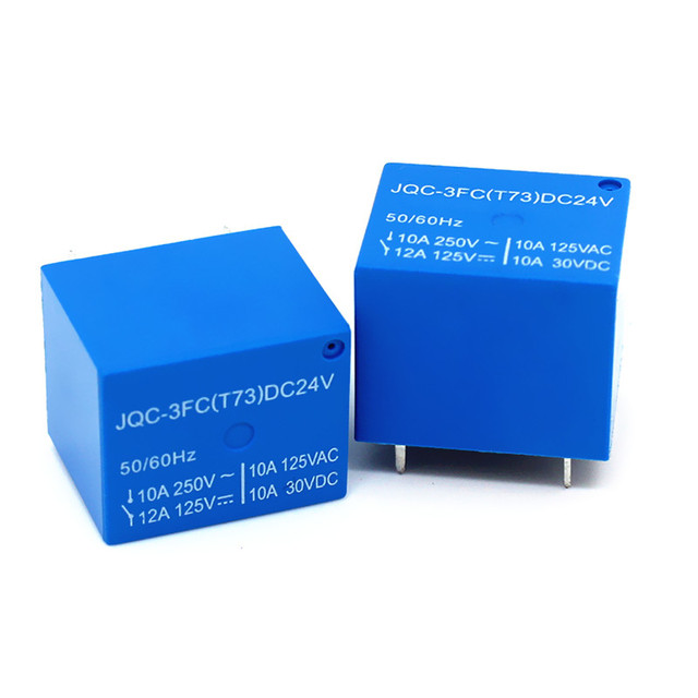 10A 250V T73 DC 5V 6V 9V 12V 24V Cube Relay PCB Mount Power Relay